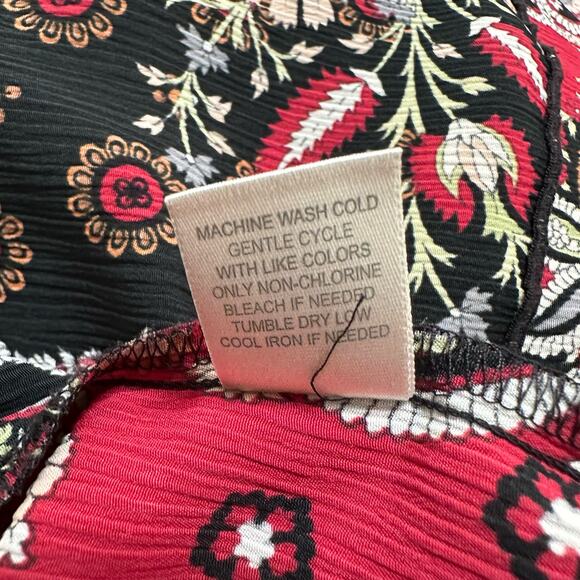 CJ Banks Top Womens 3X Floral Paisley Multicolor Career Casual Office Button Up - Picture 7 of 7